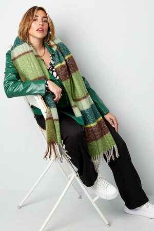 Sjaal gekleurde vlakken - groen h5 Afbeelding2